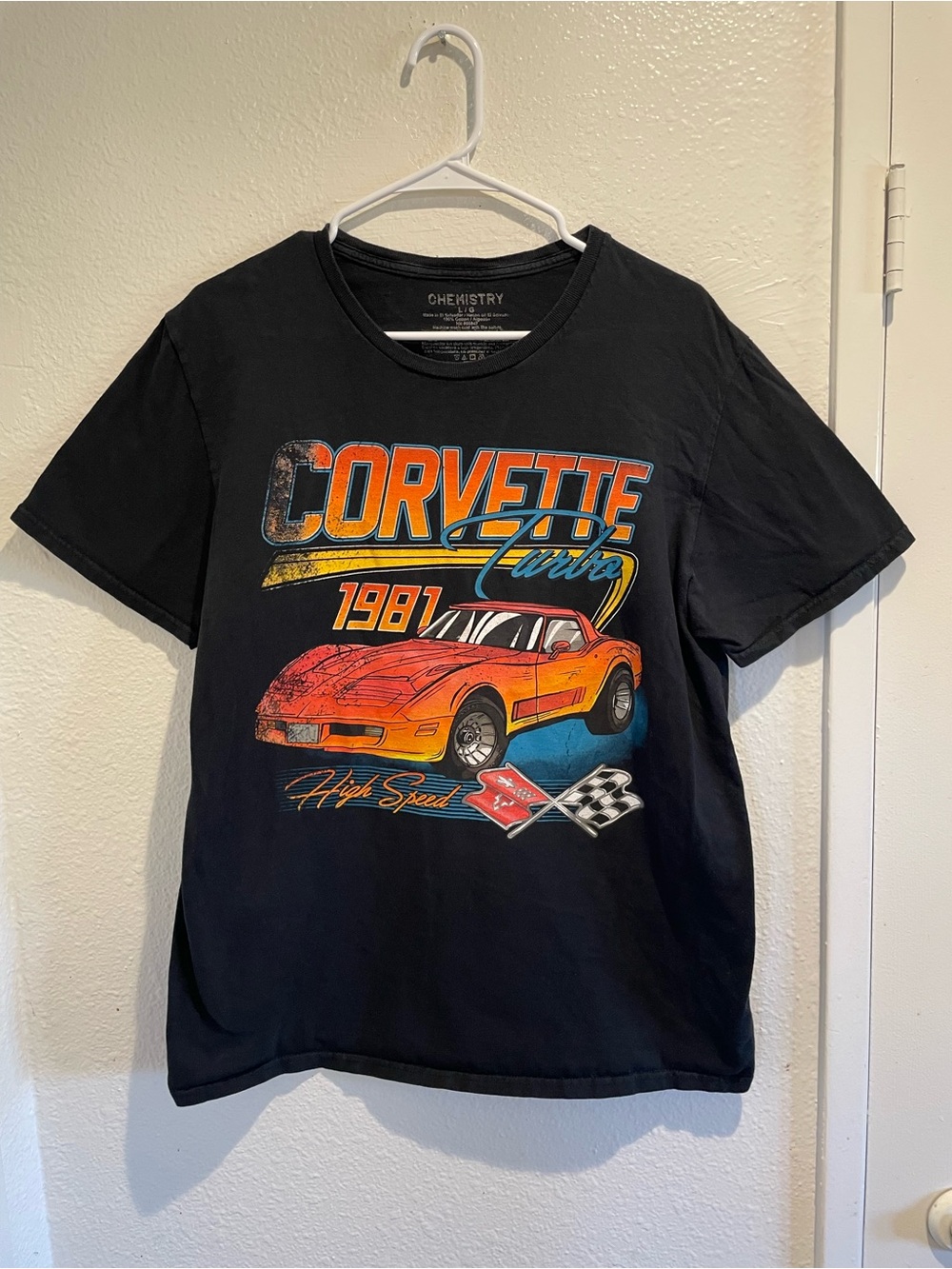 🏎️💨 1981 Corvette Turbo Graphic Tee • Chemistry Men's L 🏁